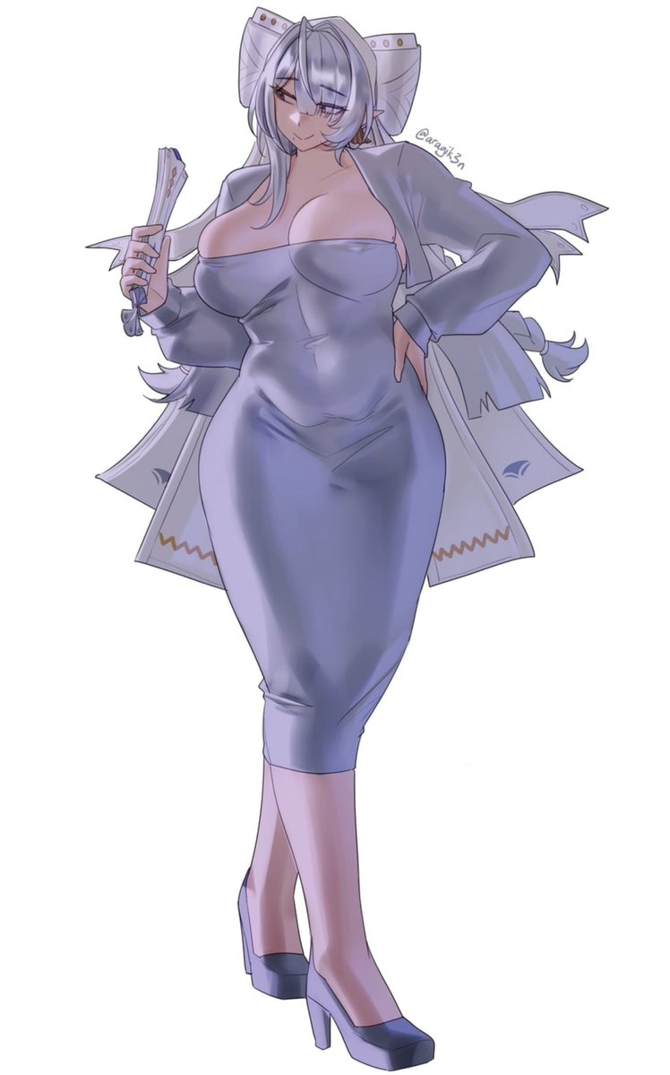 SubbySupport's tweet photo. Not that she ever worries about her figure but... How does this dress make the champion look?~ https://t.co/JObYyjLxMG