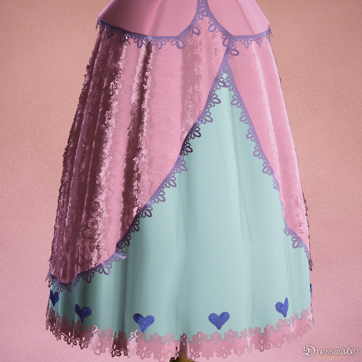 lttlegrim's tweet photo. made my #palia dress in #dressmaker and i think it turned out pretty great. had to make the extra skirts using lace trim which took forever, but the effect is pretty believable imo 🥰 https://t.co/qPnB0ZyxSp