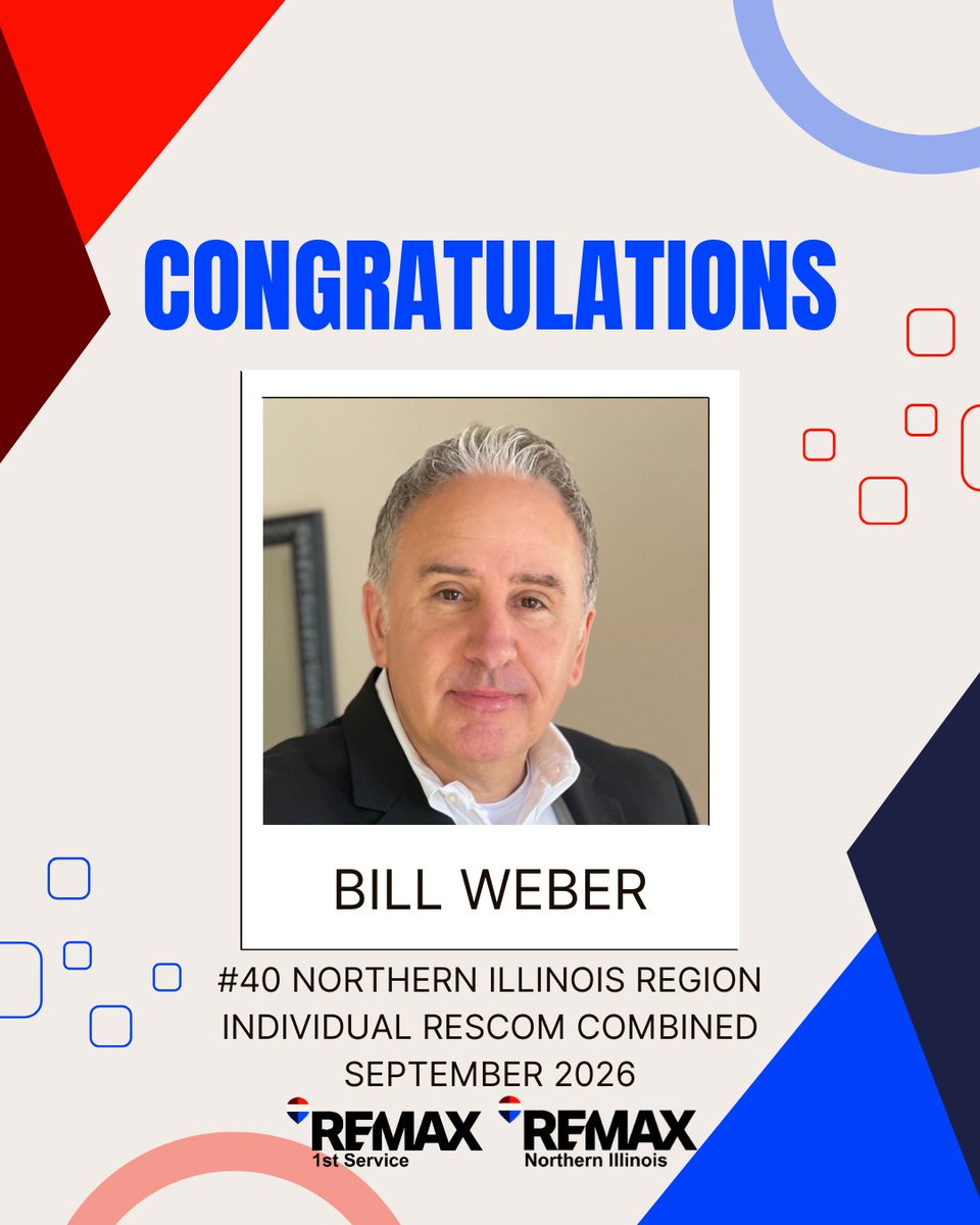REMAX1stService's tweet photo. π Congratulations to our 3 REMAX 1st Service agents ranked in the REMAX Northern Illinois Region for September 2026! π Celebrating top producers, trusted expertise & outstanding achievements in Chicagoland real estate! π‘π
#REMAX1stService #TopProducer #REMAX https://t.co/QomqELWFx9