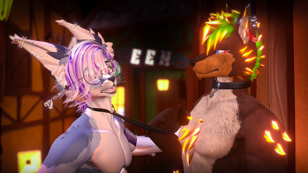 QuickFlow6's tweet photo. This isn't what I expected when I asked "Trick or treat"
 
World -  Halloween Village Party

#VRChatPhotography #VRChat #VRChat_world紹介 #furry https://t.co/kVjHns8DT8