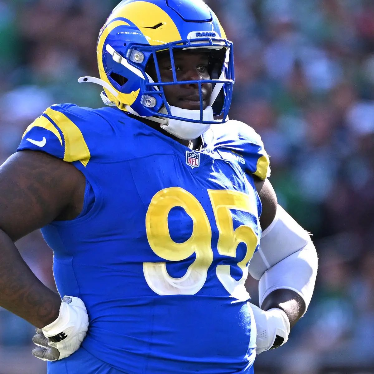 BuiltForLA's tweet photo. Latest Rams injury news:

Kobie Turner: Transferred to IR (Groin)

Davante Adams: Out 6-10 weeks (Hamstring)

Poona Ford: Out For Season (Triceps)

Blake Grupe: Out For Season (ACL)

It’s the 2022 season all over again. https://t.co/77hV5v41Ni