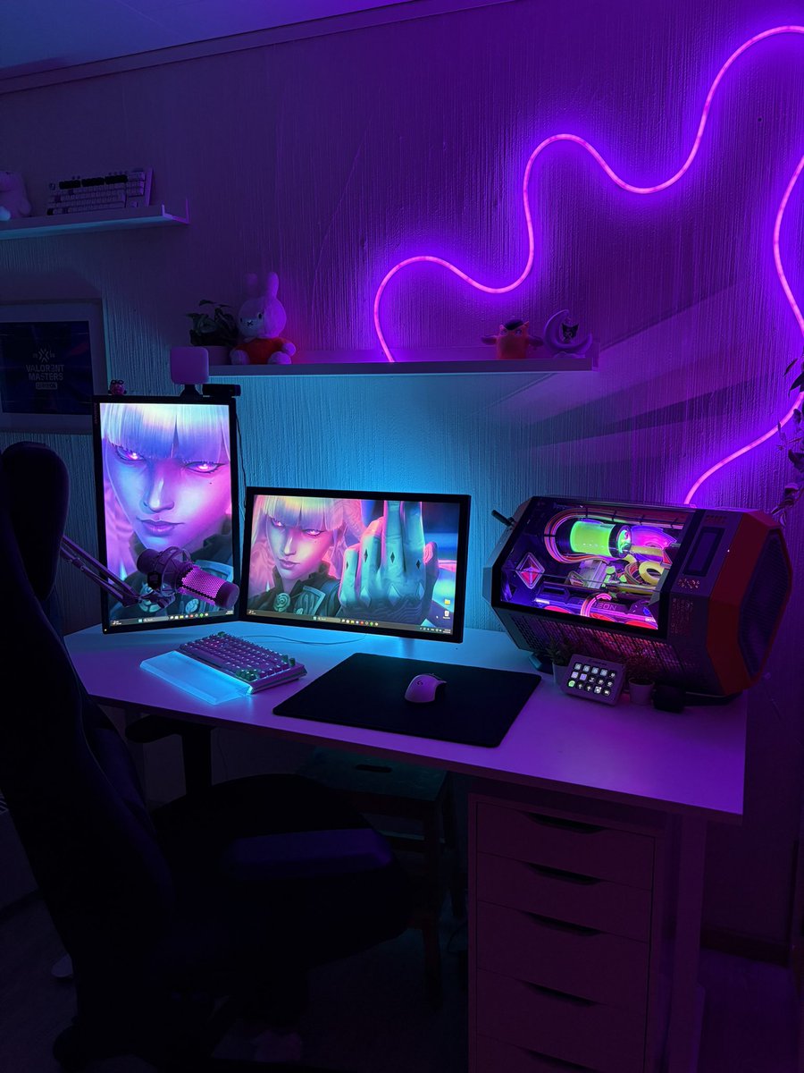 DinziaTV's tweet photo. First ever HUSH themed setup @VALORANT ? https://t.co/nU3hxgjjY4