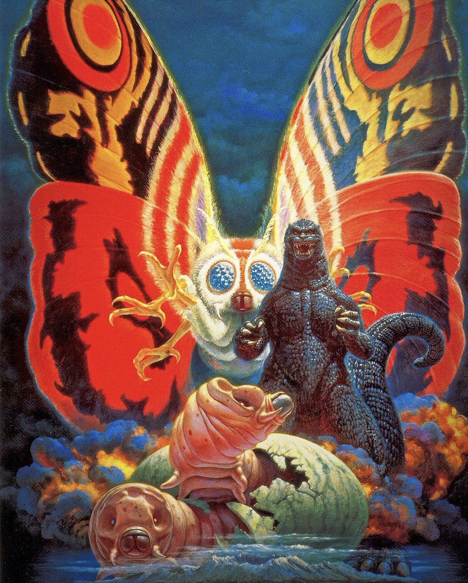 SciFiArchives's tweet photo. Godzilla art by Japanese artist Noriyoshi Ohrai https://t.co/ewsB6Gk3Js