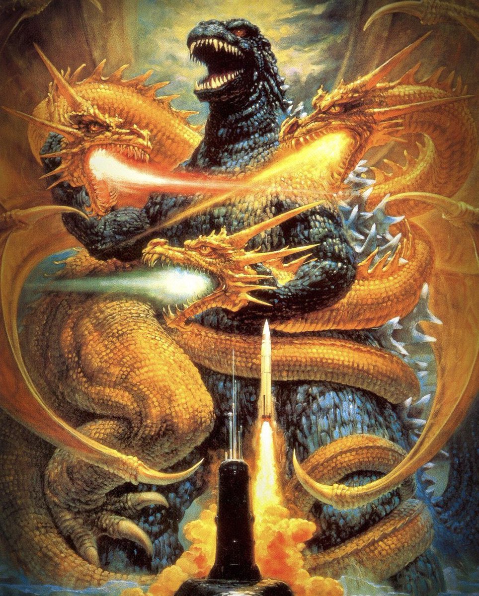 SciFiArchives's tweet photo. Godzilla art by Japanese artist Noriyoshi Ohrai https://t.co/ewsB6Gk3Js