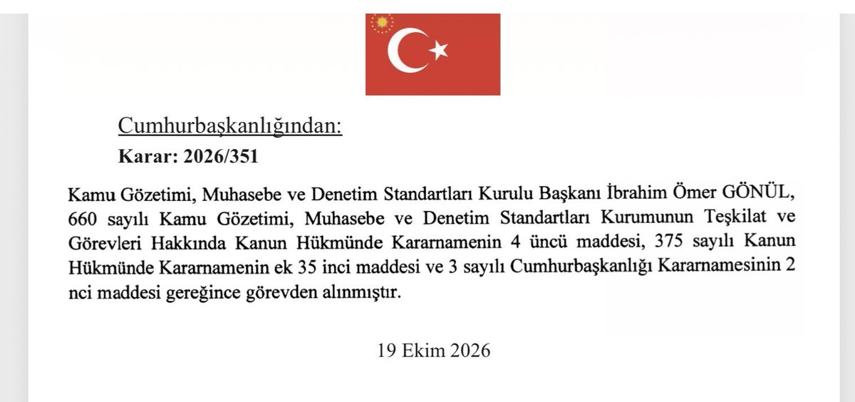 pinaryaziyor's tweet photo. İbrahim Ömer Gönül görevden alındı.

Daha bugün  çok üst mevkiden biri İbrahim beye bu konuyu ileteceğiz demişti.

İletmişler.. :) https://t.co/s3nsCjisNz