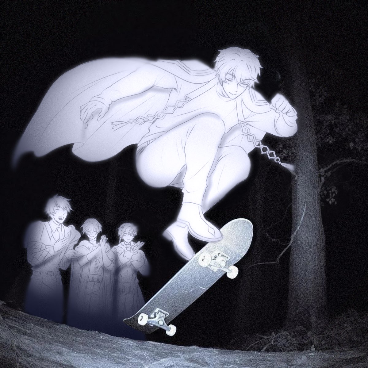 jellii9212's tweet photo. Yo my sorcerer is a skater boi 🙉 i think this group would be really fun to hangout with lol https://t.co/QfbJFbRzuw