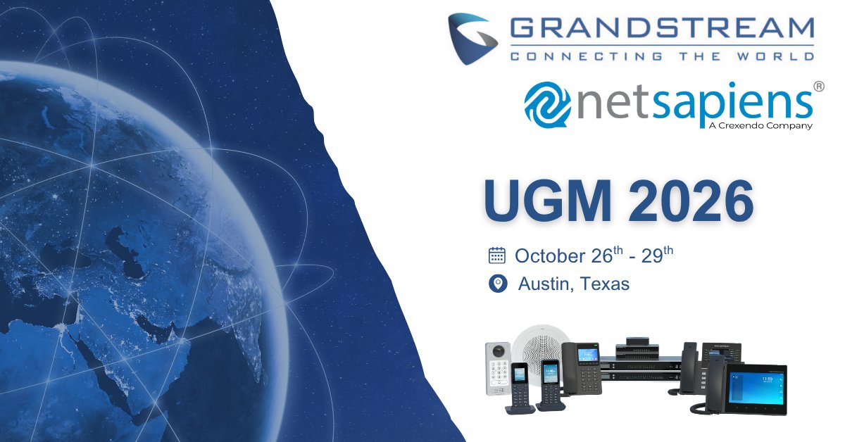GrandstreamNet's tweet photo. Join us at UGM 2026, Oct 26th to 29th in Austin, TX! 

Learn how our UC and networking solutions help service providers build scalable solutions for their customers.

Register for this event and check out others we are attending on our events page: https://t.co/jKrMFOQAtB https://t.co/SCsRL67cKV