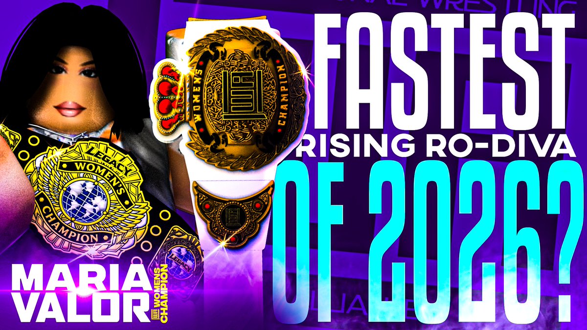 IWA_RBLX's tweet photo. THE FASTEST RISING RO-DIVA OF 2026? 👑💜

From making her name in the women's division to carrying IWA Championship gold, @dreamofmariaa's become one of Ro-Wrestling's BIGGEST breakout names this year! 🏆

The accolades are piling up... The momentum's undeniable. Is Maria Valor THE breakout women's superstar of 2026? 👀🔥