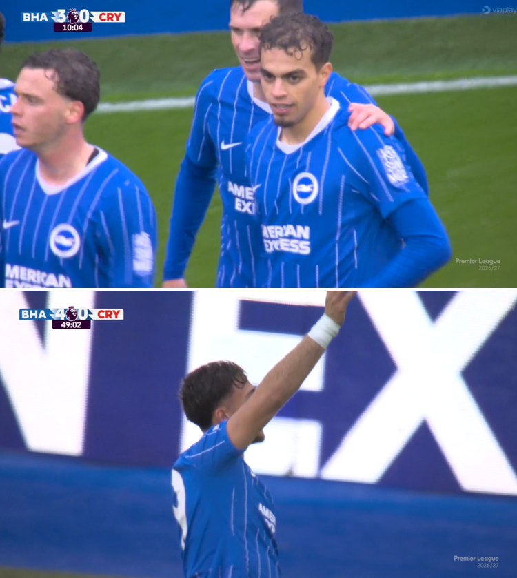 foet247europa's tweet photo. Diego Gómez scored a sensational goal from the halfway line as Brighton beat Crystal Palace 5-0. #BHACRY https://t.co/VDgt5PiPXn