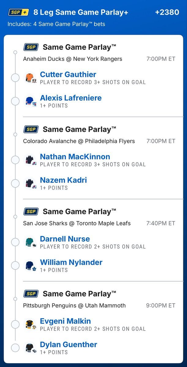 Bigogbets's tweet photo. 🏒💰 +2300 NHL PARLAY! LET’S CHASE A BIG HIT! 🚀🔥 @Playbook #NHL #NHLPicks #SportsBets https://t.co/AxGIUkduKb