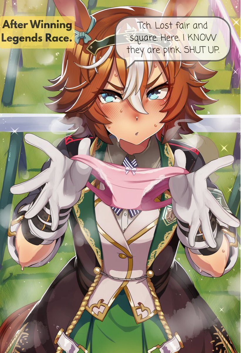 NaticaiPatreon's tweet photo. Tch. Lost fair and square. Here. I KNOW they are pink. SHUT UP. 
#AIイラスト #AIart #ウマ娘 #umamusume https://t.co/euykobIXh3