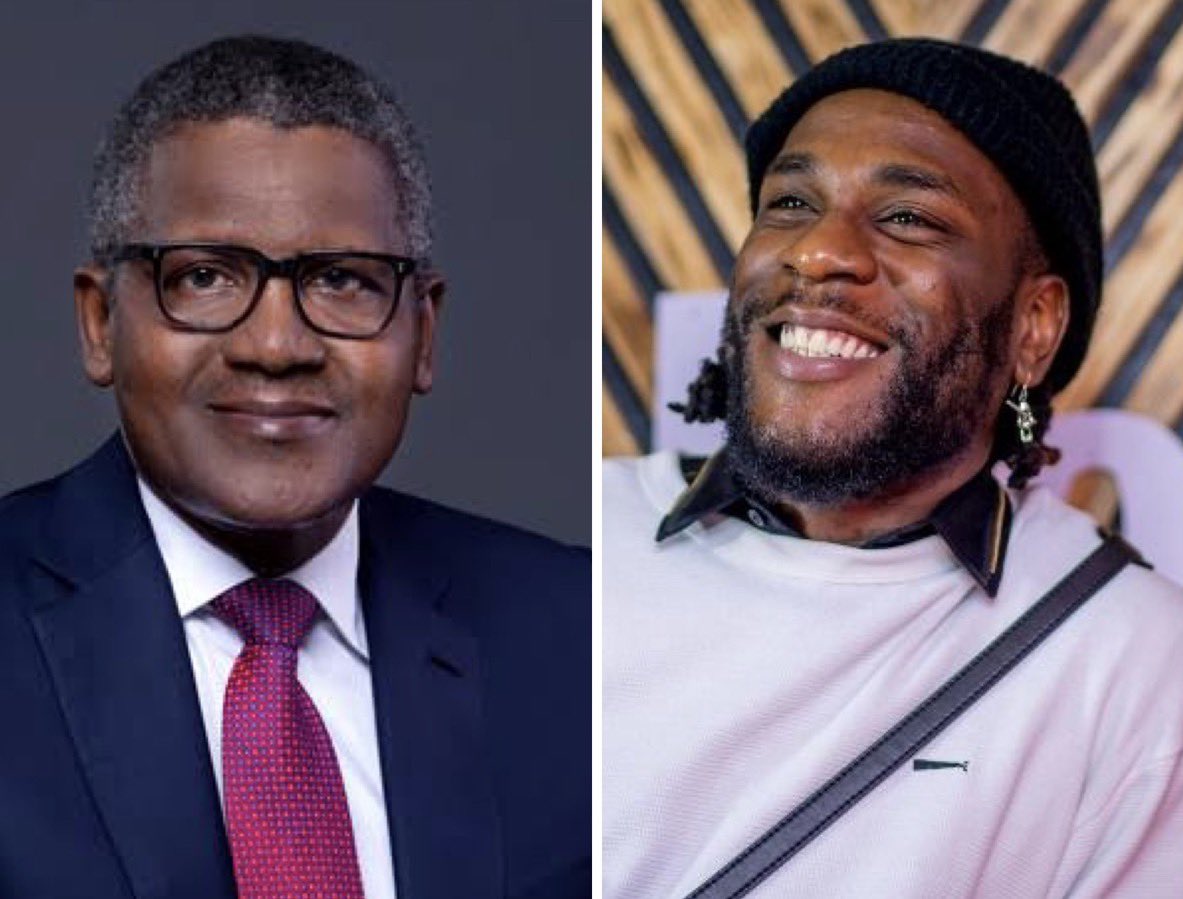 instablog9ja's tweet photo. “We should be talking about our ambassadors, not Nigerians caught with dr¥gs abroad” — Billionaire Dangote praises Burna Boy after spotting his billboard on his first visit to Grenada https://t.co/NvglJIeWpu