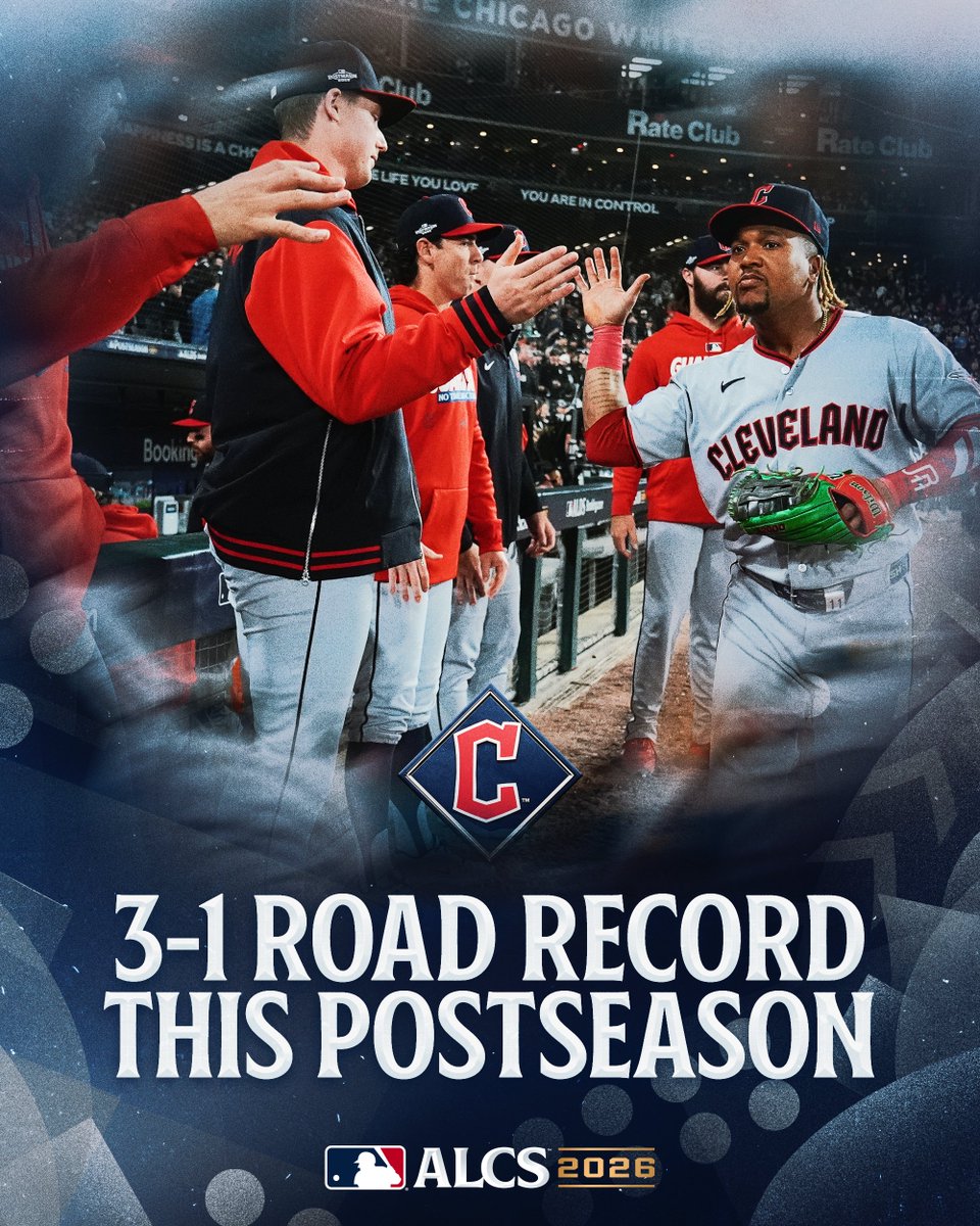 MLB's tweet photo. Road warriors 😤

The @CleGuardians are playing a must-win game tonight in St. Pete, but they have thrived away from home https://t.co/b5moG6sqko