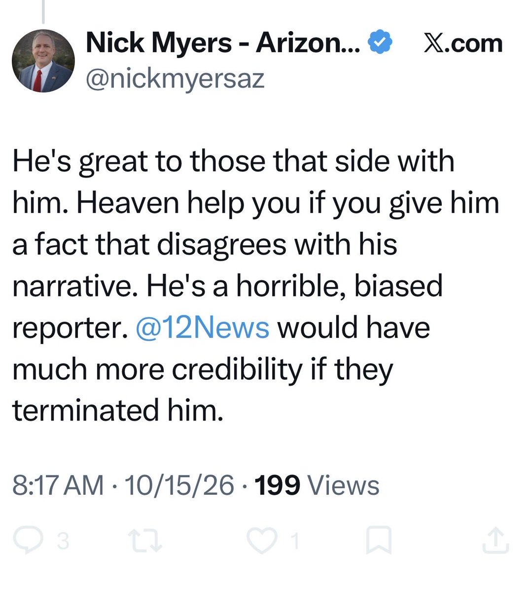 ChampPR's tweet photo. 1st, thanks AZ voters for firing whiny POS Commissioner Nick Myers from ACC. Thompson deserves to be fired too as he’s been busy rubber stamping rate hikes &amp; doing his data center client side hustle over past 4 yrs. @JoeDanaReports has literally been doing the job they won’t do. https://t.co/vsdIg5mgUx
