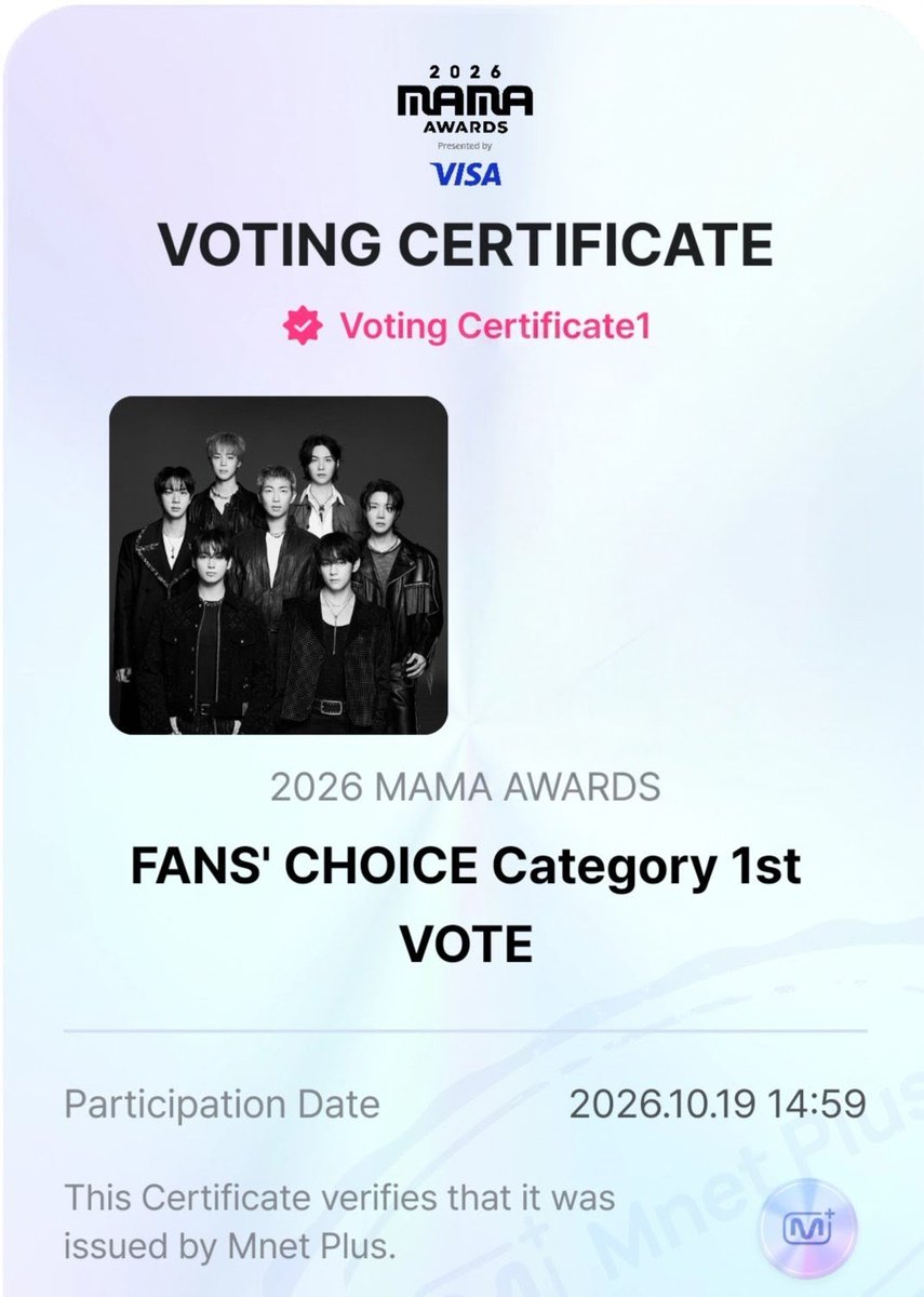 BTSx50States's tweet photo. ARMY! Here's your daily reminder to vote. 🫶📱

Drop your screen shots down below and remember to RT this post!

Hey #2026MAMAVOTE we're voting #BTS for the FANS' CHOICE MALE category! 🎶♂️🙌

#MAMAAWARDS @bts_bighit https://t.co/Lxi40cYIZA