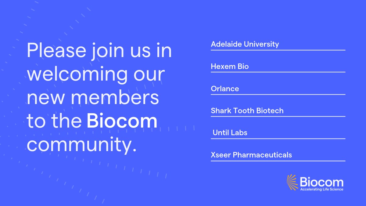 Biocom's tweet photo. It's #NewMemberMonday! 
🎓 @AUGradSchool provides higher education, research and innovation partnerships designed to empower students and turn their research into actionable, real-world impact.  
🧬 #HexemBio combines AI with synthetic human yolk sac models to uncover early regenerative biology, developing therapies for blood stem cell rejuvenation to improve bone marrow transplant outcomes and extend the average healthy lifespan. 
💉 #Orlance develops the needle-free MACH-1 platform to deliver DNA and RNA vaccines and immunotherapies directly into the skin without cold-chain storage requirements. 
🧬 @SharkToothBio develops targeted therapeutics for Charcot-Marie-Tooth disease type 1A, focusing on PMP22 gene duplication and protein overproduction to restore peripheral nerve myelination and function. 
❄️ @untillabs develops reversible cryopreservation technology that pauses molecular motion without ice formation to keep donor organs viable longer. 
💊 #XseerPharmaceuticals provides FDA-registered manufacturing services that meet current good manufacturing practice standards and 503B outsourcing.