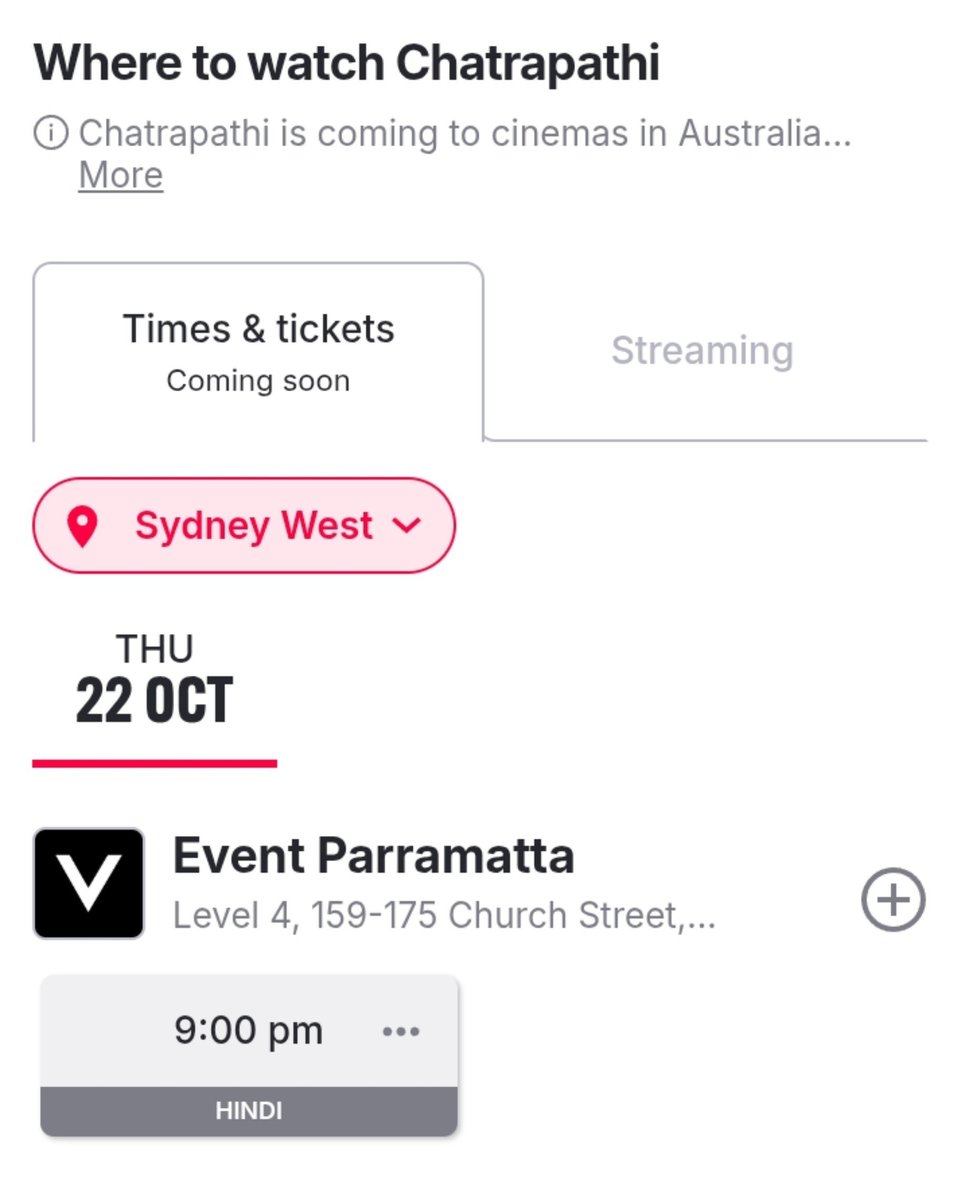 SShanthReddy's tweet photo. @Chatrapathi4K
Australia Bookings Open
#Prabhas #Chatrapathi4K #RebelWood https://t.co/e5ab6Jzlir