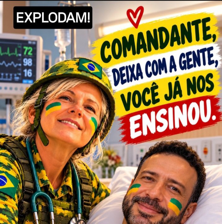 Rogeriononatosa's tweet photo. 🚩🚩BOA NOITE EXÉRCITO DO LULA!
Daniela Lima traz atualização: o general está bem.

 BORA EXPLODIR!

Explodam as tags:

#MelhorasJanones
#AbreOSigiloFlávio
#ExercitoDoLula
#ExercitoSegueEmCampo
#JanonesCoracaoValente
#6MilhoesPorJanones
#JanonesGuerreiroDoPovoBrasileiro

Janones passou mal depois do debate.
Arritmia.
Internado em UTI em São Paulo.
Cansaço cobrando o preço da campanha concentrada.

Ele pediu desculpa se falhasse.
Tava visivelmente cansado.
Mas entregou.

Agora o recado é claro.
Ele volta.
E a gente continua.
