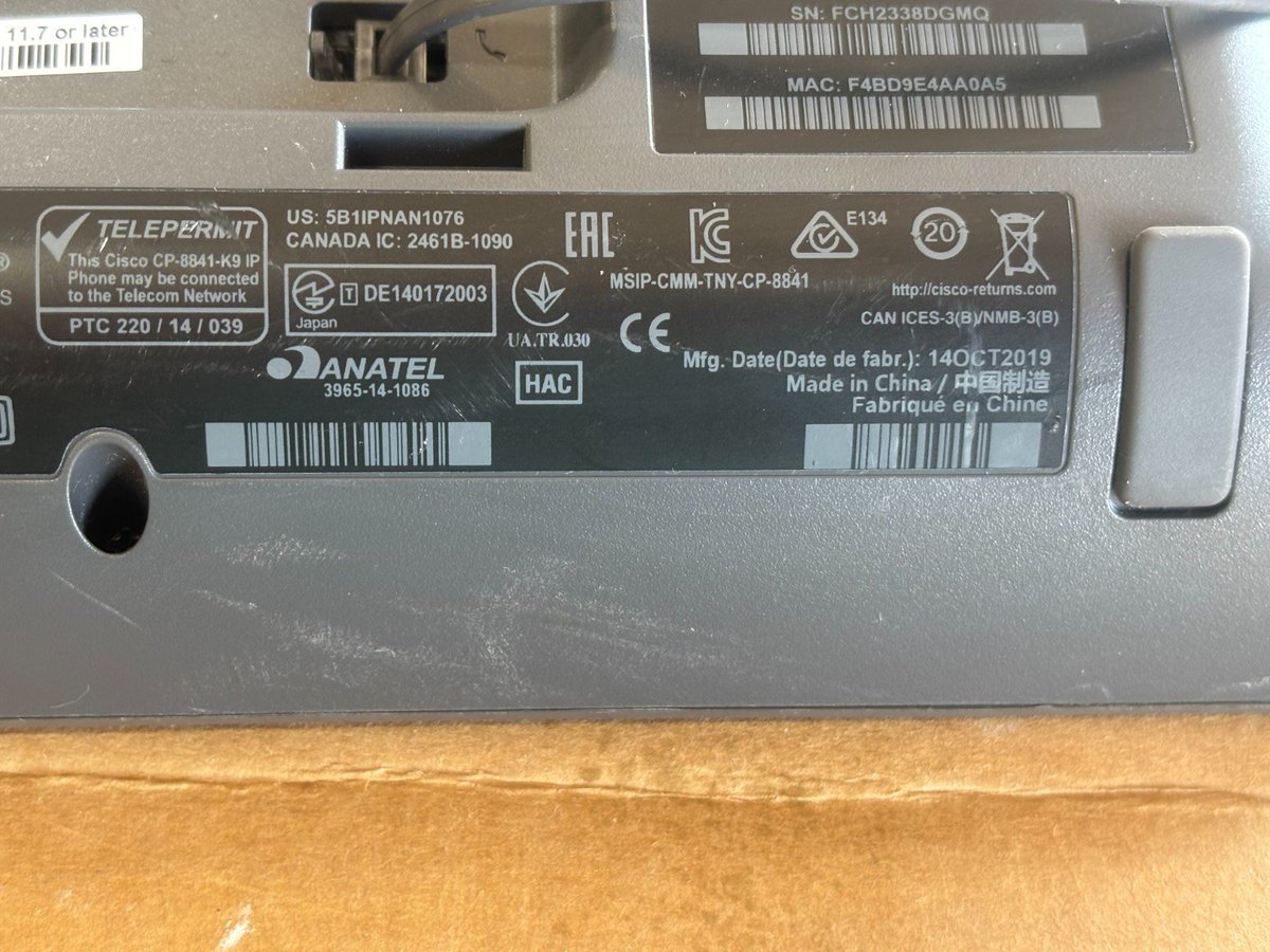 AstroBo04832444's tweet photo. Cisco 8841 Phones https://t.co/TAGpToNlNW