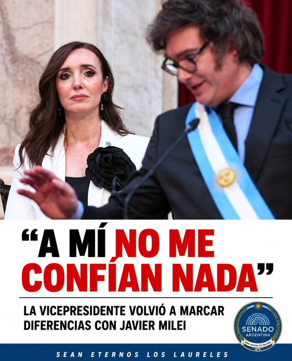 VVNoticiasX's tweet photo. 🗣️ "¿Quien queda a cargo del país?"

"A cargo en las ausencias del presidente al exterior quedan funcionarios de su gabinete dado que a mí no me confía nada. Por lo cual en esos frecuentes viajes quedo imposibilitada de cumplir mi función de vice y no se me delega nada"
V.V. 🇦🇷 https://t.co/pXc8nX7NLI