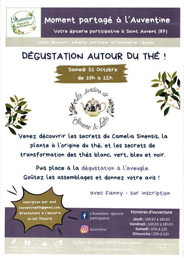 MagicFrequence's tweet photo. Dans "L'Agenda Magic" du jour à 17h20 sur FREQUENCE MAGIC, zoom sur une dégustation de thé prévue à "L'Auventine"...

SITE: https://t.co/8CtHSRq7cj
LIVE: https://t.co/yCcb3jcZkz
BOUTIQUE: https://t.co/gVLTVYTPy4

#FrequenceMagic #FM #Radio #limoges #hits #Thé #LAuventine87 https://t.co/Onm6S8Vr4o