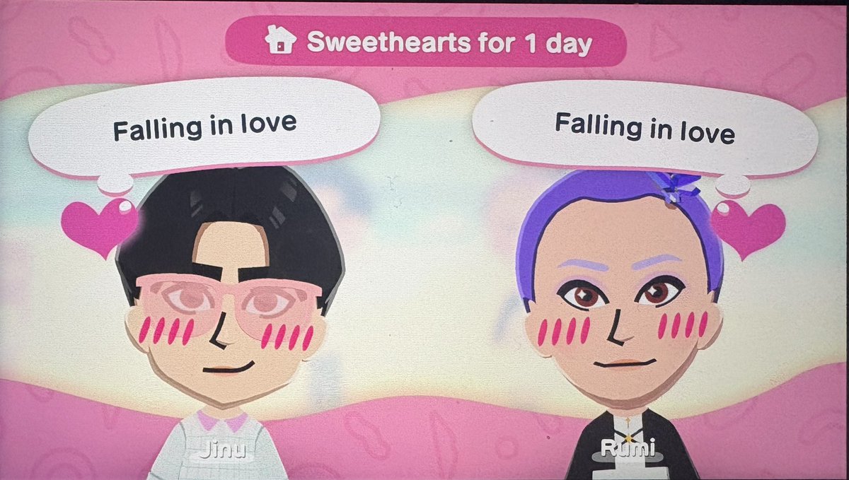 Elijah410Tweet's tweet photo. I was just playing Tomodachi Life earlier today 
After months finally made Rujinu a thing in my island
This is perfect including for Sam &amp; Ejae https://t.co/ktXW9k7kvM