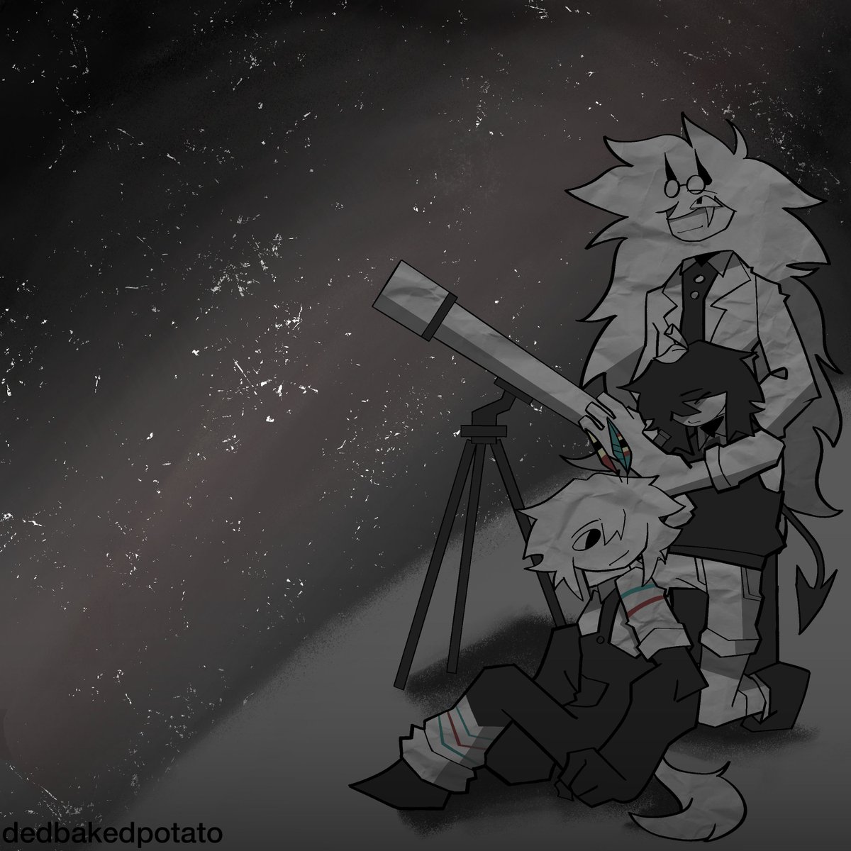 dedbakedpotato's tweet photo. #FPEArtMonth/#FPEtober Prompt 19 - Star Gazing https://t.co/nWZredVGSD
