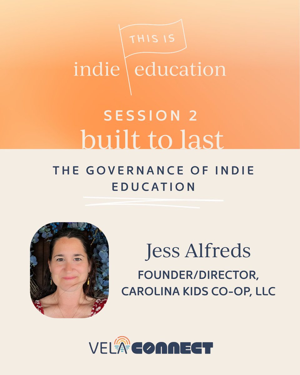 VELAorg's tweet photo. Meet the VELA Austin, TX speakers for: Built to Last — The Governance of Indie Education.

What does it take to build an education model that stands the test of time?

This panel will explore how thoughtful governance, founder autonomy, and family trust create strong, sustainable learning communities built to last.