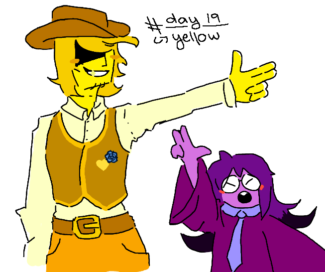 aquachocolata's tweet photo. pew pew!!! #sethtober #deltarune #deltarunechapter5 #yellowdeltarune #sethdeltarune https://t.co/lxz0LjIfMe