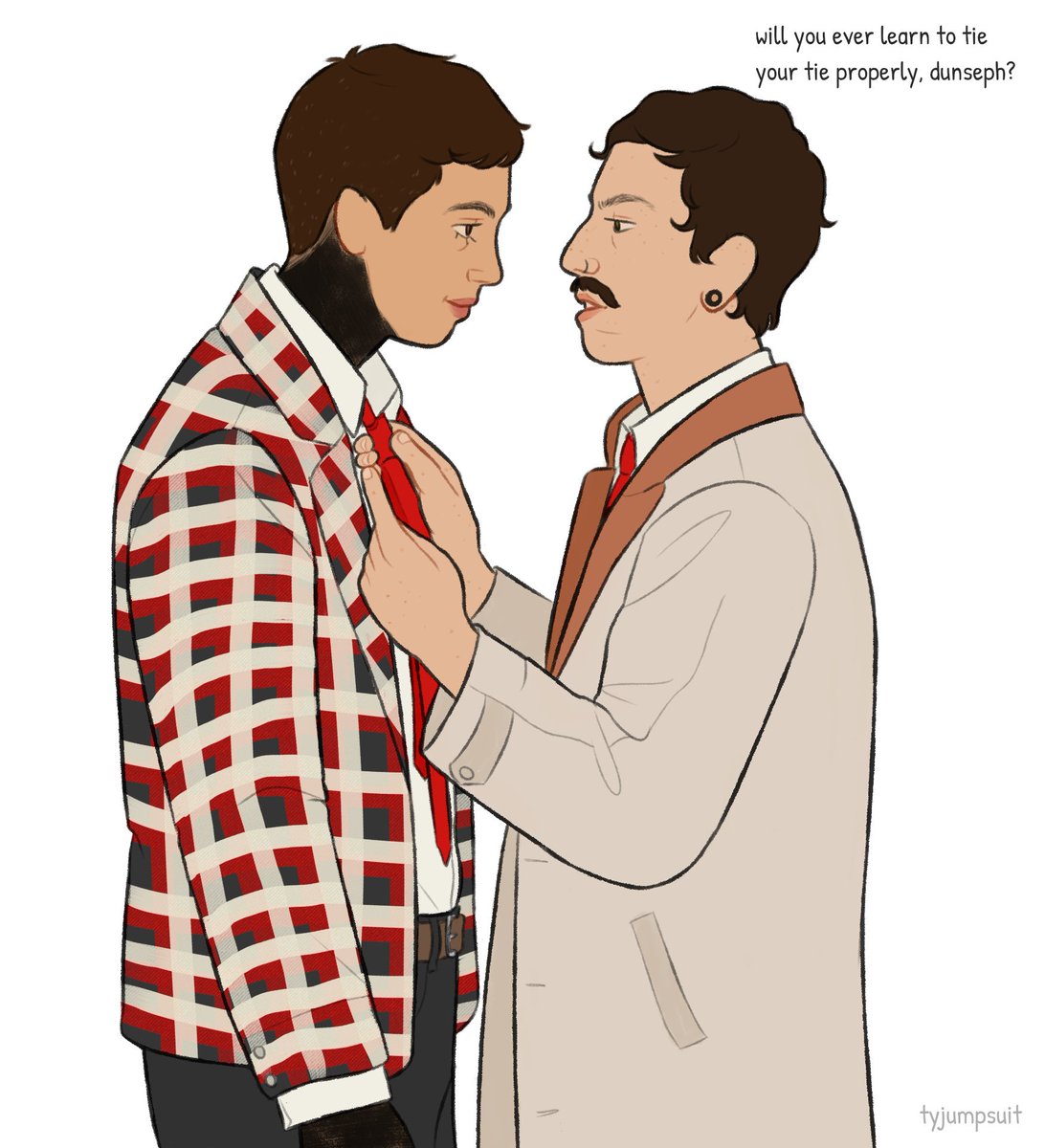 tyjumpsuit's tweet photo. don't tell jog that togg does it on purpose so he can fix his tie everyday #joshler https://t.co/OIXYbycvZj