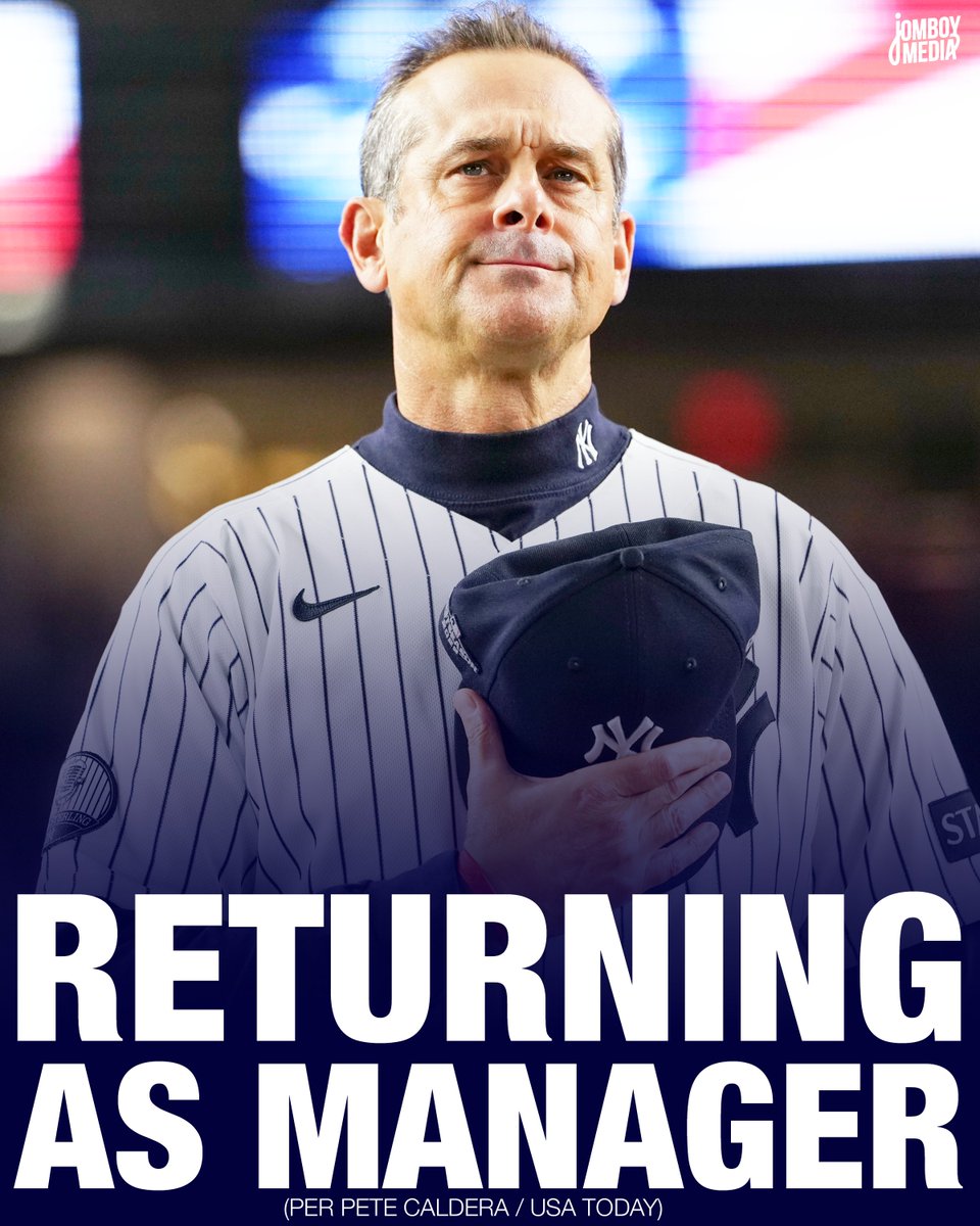 TalkinYanks's tweet photo. Aaron Boone is returning as Yankees manager in 2027, per @pcaldera https://t.co/idknyVbjzo