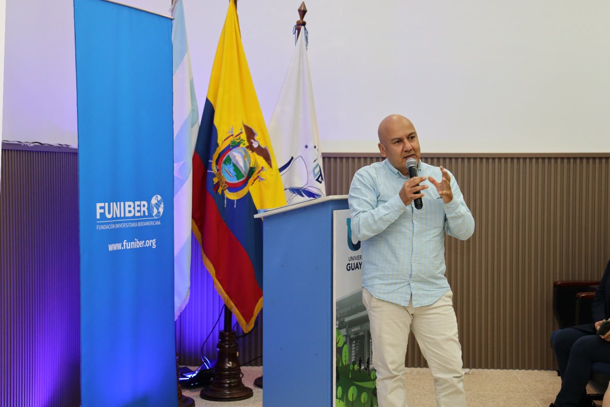 FUNIBER's tweet photo. 🇪🇨 #Ecuador | 🚀 FUNIBER y FIDBAN impulsan el emprendimiento tecnológico con su primera Ronda de Inversión en Ecuador.

La iniciativa, celebrada en la Universidad de Guayaquil, reunió a nueve startups que presentaron sus modelos de negocio y soluciones innovadoras ante representantes del ecosistema emprendedor y de inversión.

🌎 El encuentro abrió un espacio para conectar a emprendedores con potenciales inversores y fortalecer los vínculos entre universidades, innovación y desarrollo empresarial.

🔗 Conoce más: https://t.co/2YtuKouKj1