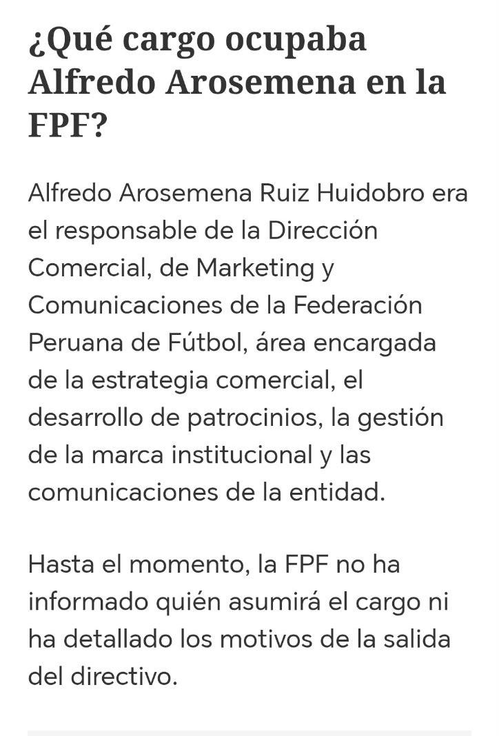 justiciaparalau's tweet photo. 🚨 ¡LLORAN, SE QUEJAN Y SE MUEREN DE MIEDO!

Cuando van a hablar de VAR, árbitros y de Agustín Lozano, primero deberían revisar los antecedentes de su propia casa.

Alfredo Arosemena, actual administrador de Alianza Lima, fue gerente de Mediapro para Perú y Chile, empresa vinculada al servicio de cámaras del VAR, y firmó el contrato correspondiente con la Federación. Posteriormente, trabajó en la propia Federación y se le atribuye una cercana relación con Agustín Lozano.

Entonces, antes de señalar a los demás, averigüen quiénes son los que tienen los contactos y los nexos.

En Universitario damos la cara, jugamos en la cancha y defendemos nuestros colores. No necesitamos llorar ni buscar excusas.

🔥 ¡HAY QUE TENER CARA DURA PARA QUEJARSE TANTO Y NO MIRAR PRIMERO LA PROPIA CASA!

🏆 ¡LA ‘U’ HABLA EN LA CANCHA!

#Universitario #TiempoCrema 

Todos los detalles hoy en 
@TiempoCrema1924

https://t.co/v0a9KNMPcT