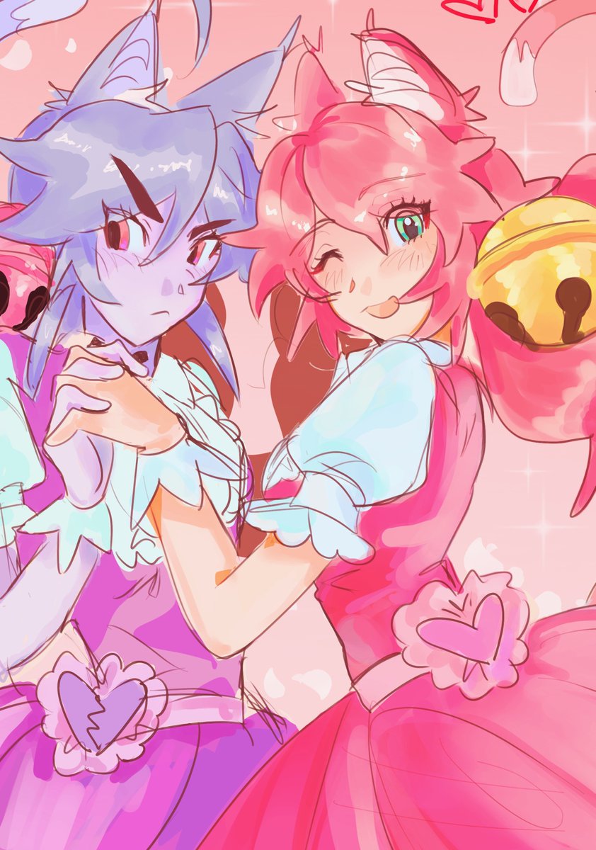 pathologicy's tweet photo. Pinks Quest for Hearts  #mew4mew #deltarune https://t.co/g2SP6xpYgp