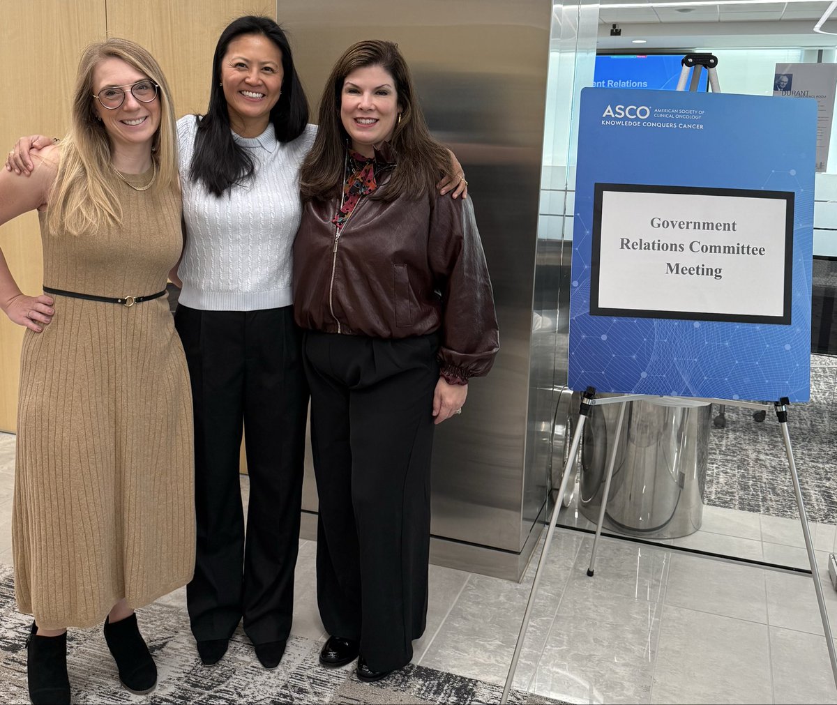 AshleySumrallMD's tweet photo. The future of govt relations for @asco is bright! ⭐️And female! 🩷As immediate past chair of the #GRC govt relations cmte, it’s terrific to see Dr Joanna Yang  as current chair &amp; Dr Erin Schwab as incoming chair. So much talent! #advocacy https://t.co/CIgUDRw2ri