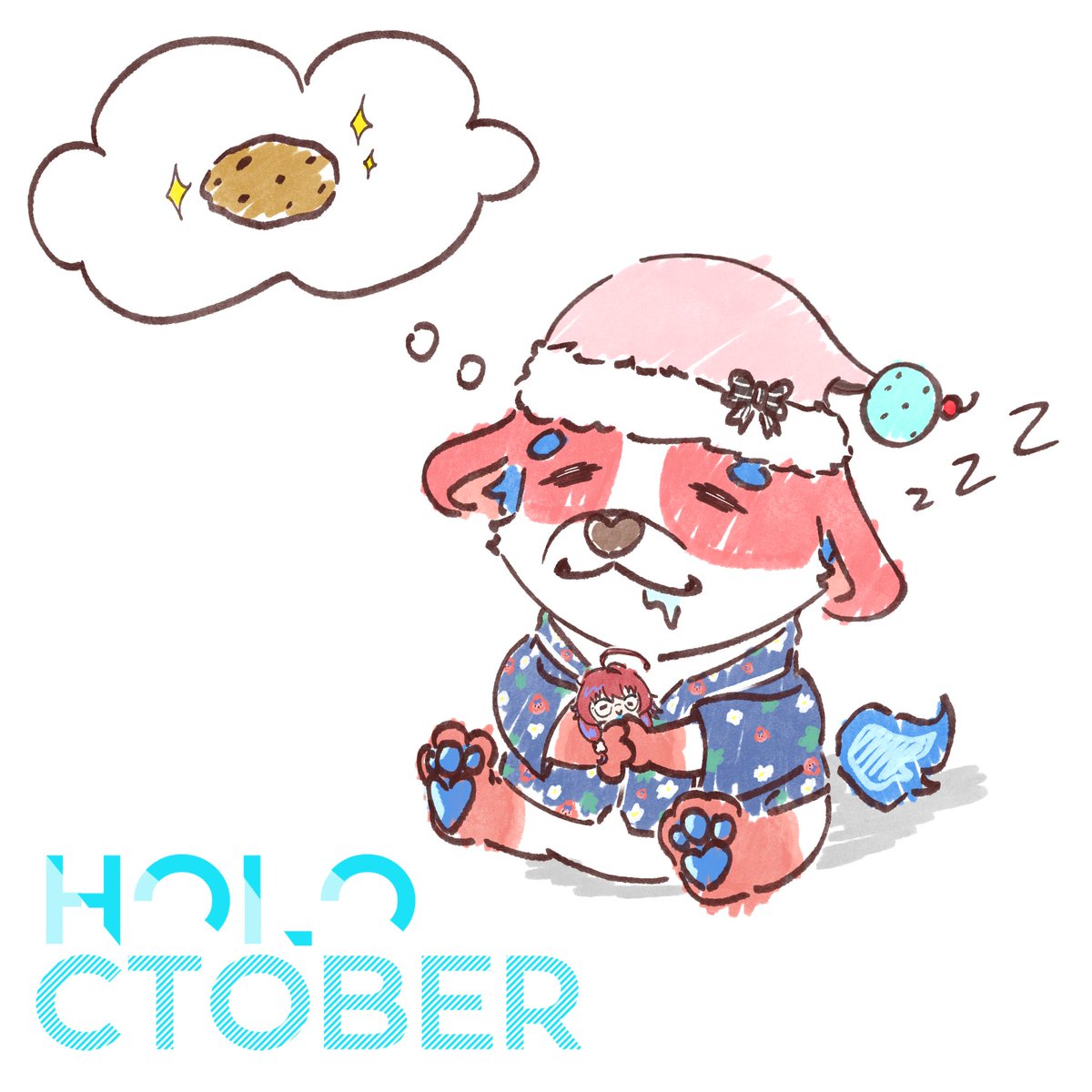 kuh4ku_01's tweet photo. Day 8: sleepwear🍪
#HOLOctober #casualliz #BloodflameArt https://t.co/R860AxlV34