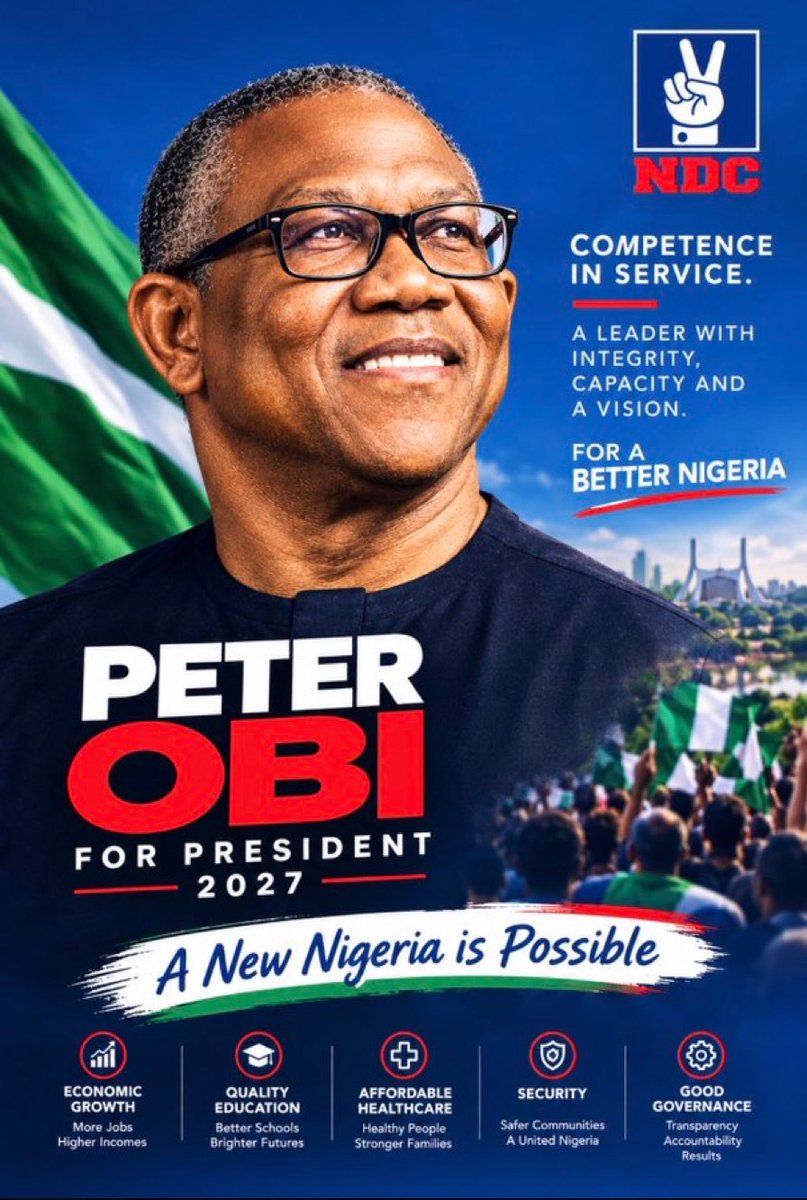DrDanny2030's tweet photo. The Momentum is high for Peter Obi.
There’s nothing that would make Peter Obi lose this 2027 election.
Trust me ✌🏽✌🏽 https://t.co/ocwBazFsGd