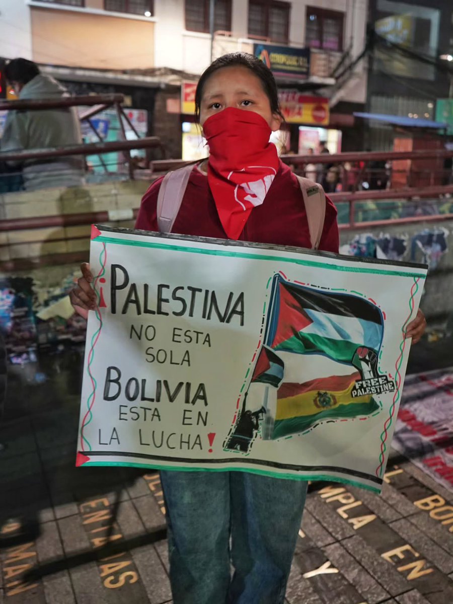 OOCprogresismo2's tweet photo. 🇧🇴🇵🇸 Izquierdistas se movilizan a favor de Palestina en Bolivia. https://t.co/aMAmUNXPcE
