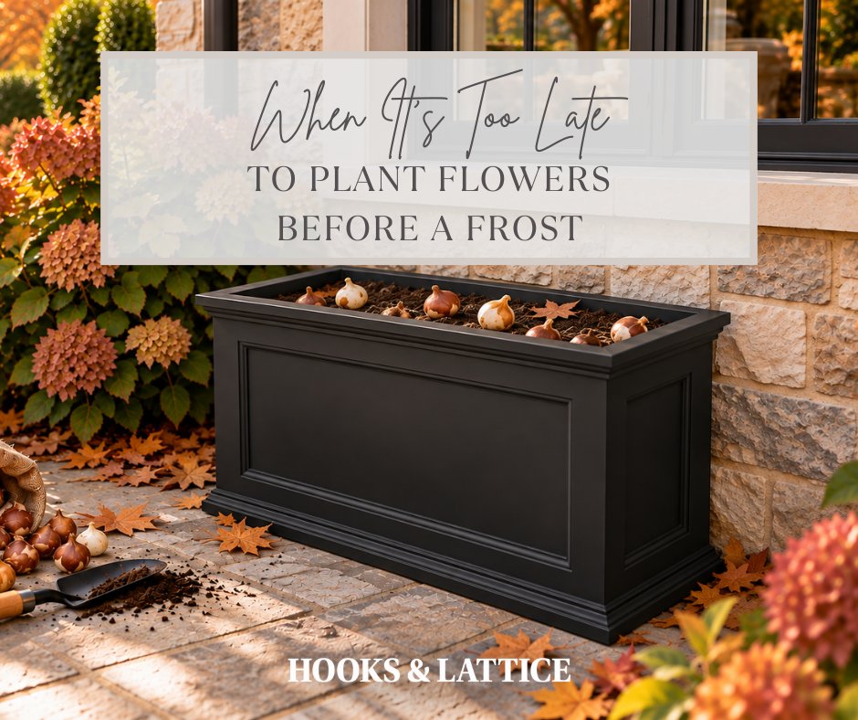 WindowBoxCo's tweet photo. Next spring’s flowers begin with thoughtful fall planting.

-Plant perennials about 4–6 weeks before your area’s first frost so roots have time to establish.
-Plant spring-blooming bulbs while the soil is cool and workable, before the ground freezes. https://t.co/HDZRc21Bxq