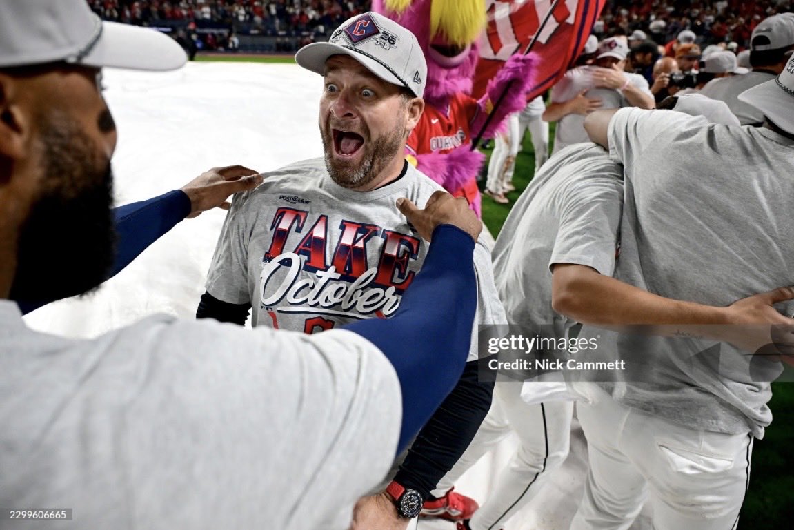 aaamanda's tweet photo. This Guardians season wasn’t at all what we expected it’d be. There were many times I assumed we def weren’t seeing postseason. I’d accepted that. And then we played some magical baseball & here we are 2 games from the WS. Love them win or lose. But I hope we win. #StandGuard https://t.co/1SOLBSwfbv