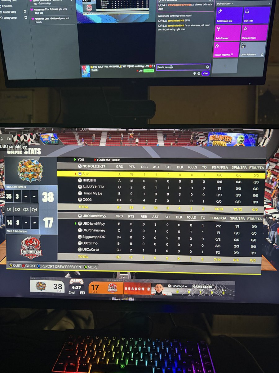 UnbrokenOrder2K's tweet photo. 🚨 12/12 FROM THREE! ZERO MISSES! 🎯💀
This is why 2K needs competitive integrity! UBO wants REAL competition, not suspected cheaters!
📖 Proverbs 11:3
#NBA2K27 #UBO #StopCheating https://t.co/Frb9ub1O1P