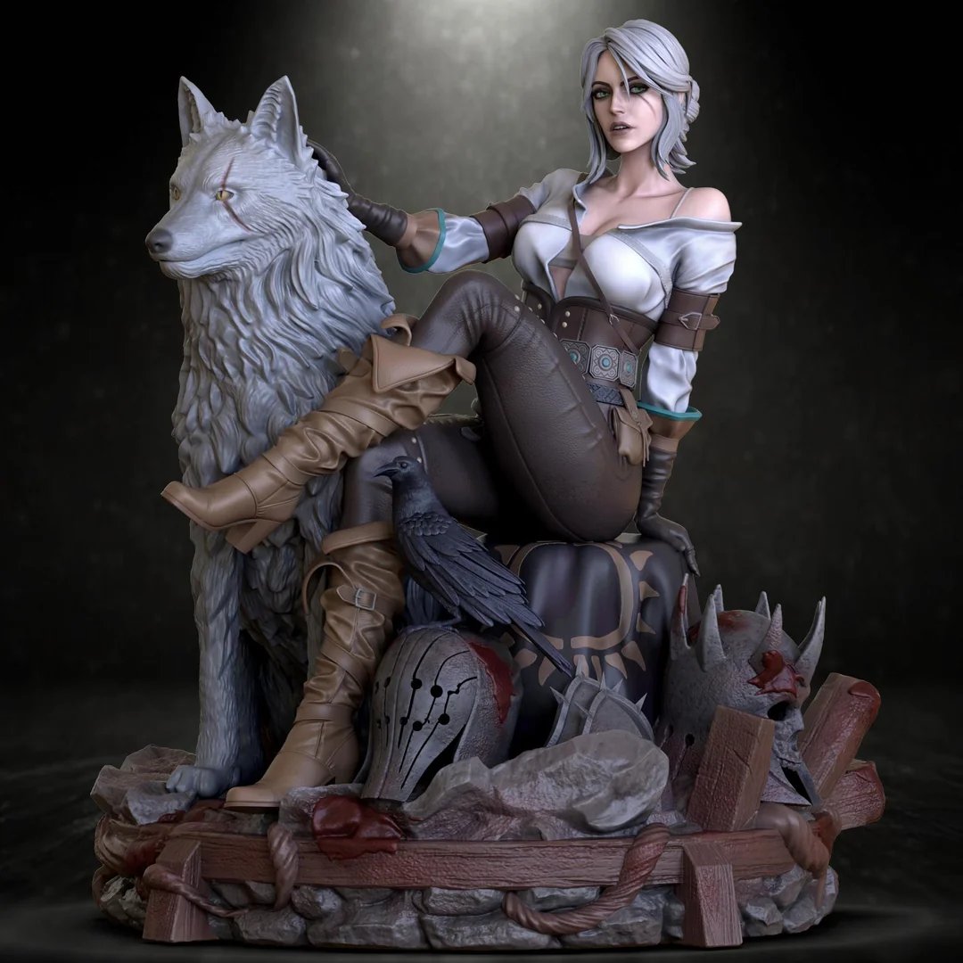 WitcherHour's tweet photo. Ciri with her two favorite animals 😜 https://t.co/QhGz3nOoPD