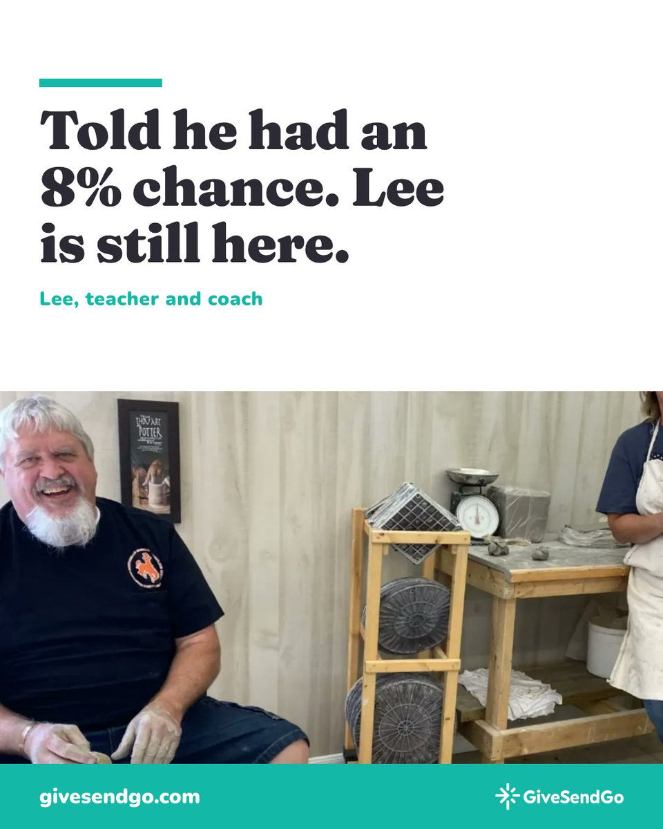 GiveSendGo's tweet photo. After an aneurysm and aortic tear, Lee had an 8% chance of surviving. He made it. He has spent 40 years teaching and coaching. Now he faces a long recovery and medical bills, and people are showing up for him. https://t.co/iCQaD98SNF https://t.co/Qhr6jcsHL8