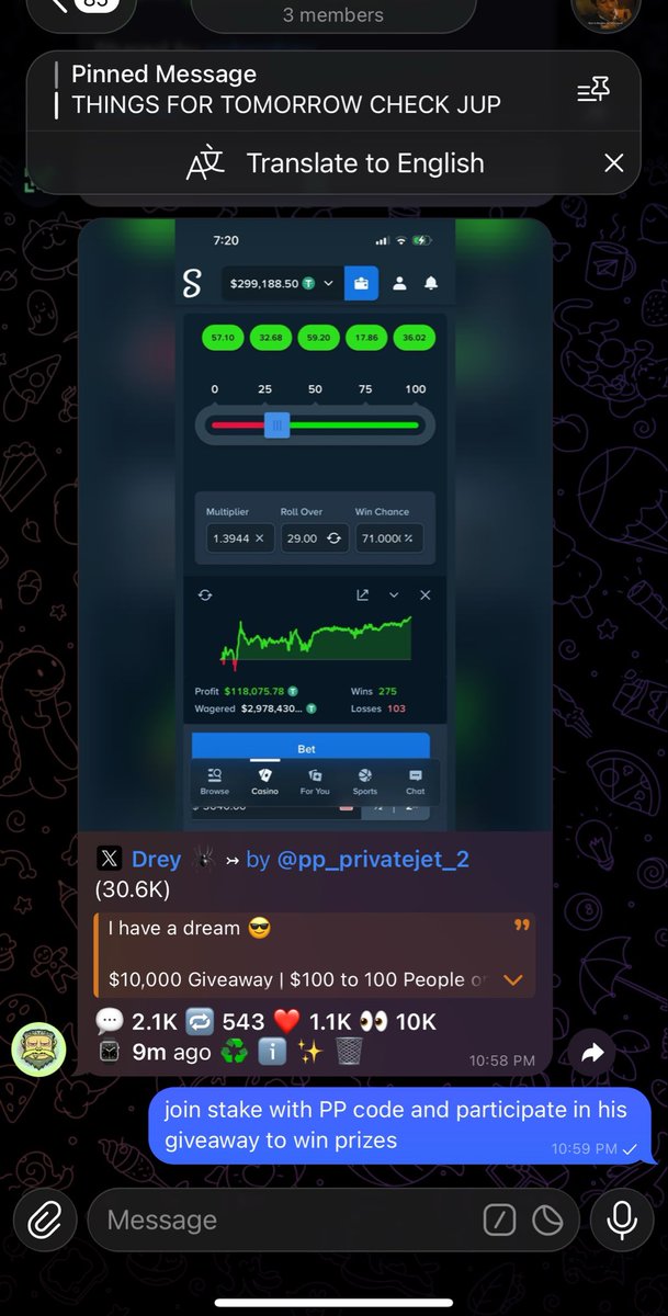 astrowvrld's tweet photo. @pp_privatejet_2 doing the missionary work on tg and inviting others not to miss out 

 cyberdrey  #CODEPP https://t.co/Eig6VFYe8H