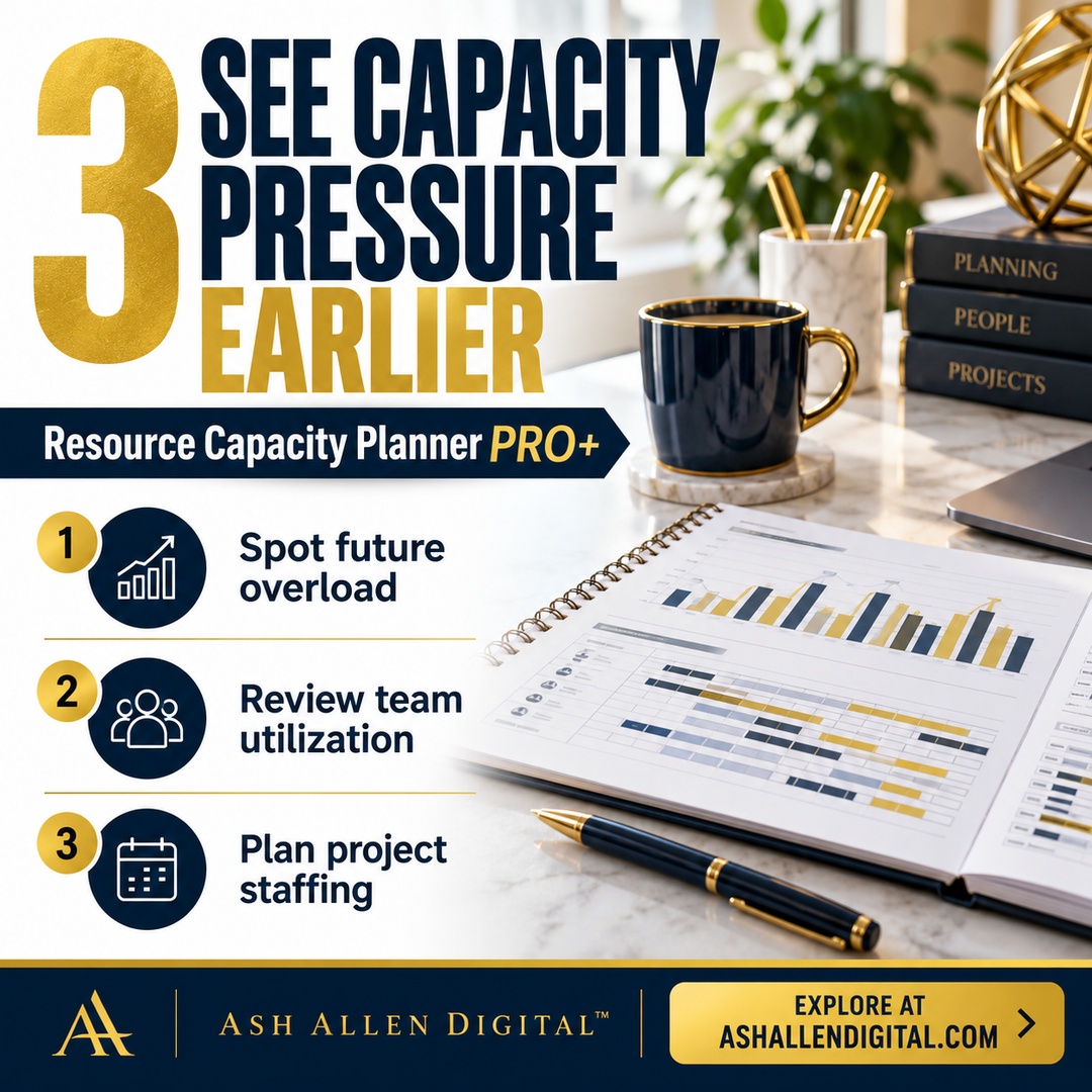ashallendigital's tweet photo. Who will be overloaded next month? Explore Resource Capacity Planner PRO+ for capacity planning in Excel.
https://t.co/S5jMzDUJWn https://t.co/oyedkEGjW3