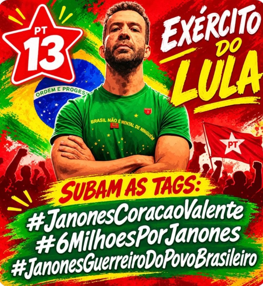 Rejaneaandreia's tweet photo. GUERREIRO POR CONVICÇÃO, GIGANTE POR CORAGEM! A luta é sua essência, a resistência é sua marca e a vitória é o nosso horizonte! Quem nasceu para lutar por um ideal não recua diante dos desafios. 
AVANTE!
#JanonesCoracaoValente
#6MilhoesPorJanones
#JanonesGuerreiroDoPovoBrasileiro https://t.co/VfGevX9Ni9
