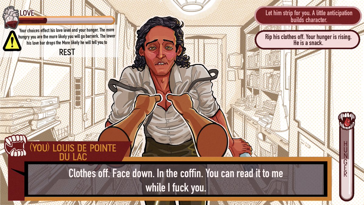Doodles_count's tweet photo. It’s Armand dating sim time again! Armand seductively taking his clothes off for us won by a slim margin. How do we feel about naughty bits showing? This week there will be 2 polls. Naughty bit/censored and the choice for the next Armand Dating action #iwtv #armandiwtv #fanart https://t.co/UP1a0JTJde
