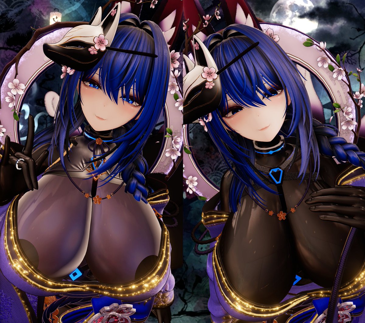 kozup_vrc's tweet photo. #Kuroki #YaokiSubDesign 
おはツイの差分写真。
あなたはどっちが好き？ https://t.co/JYhhezzIyu