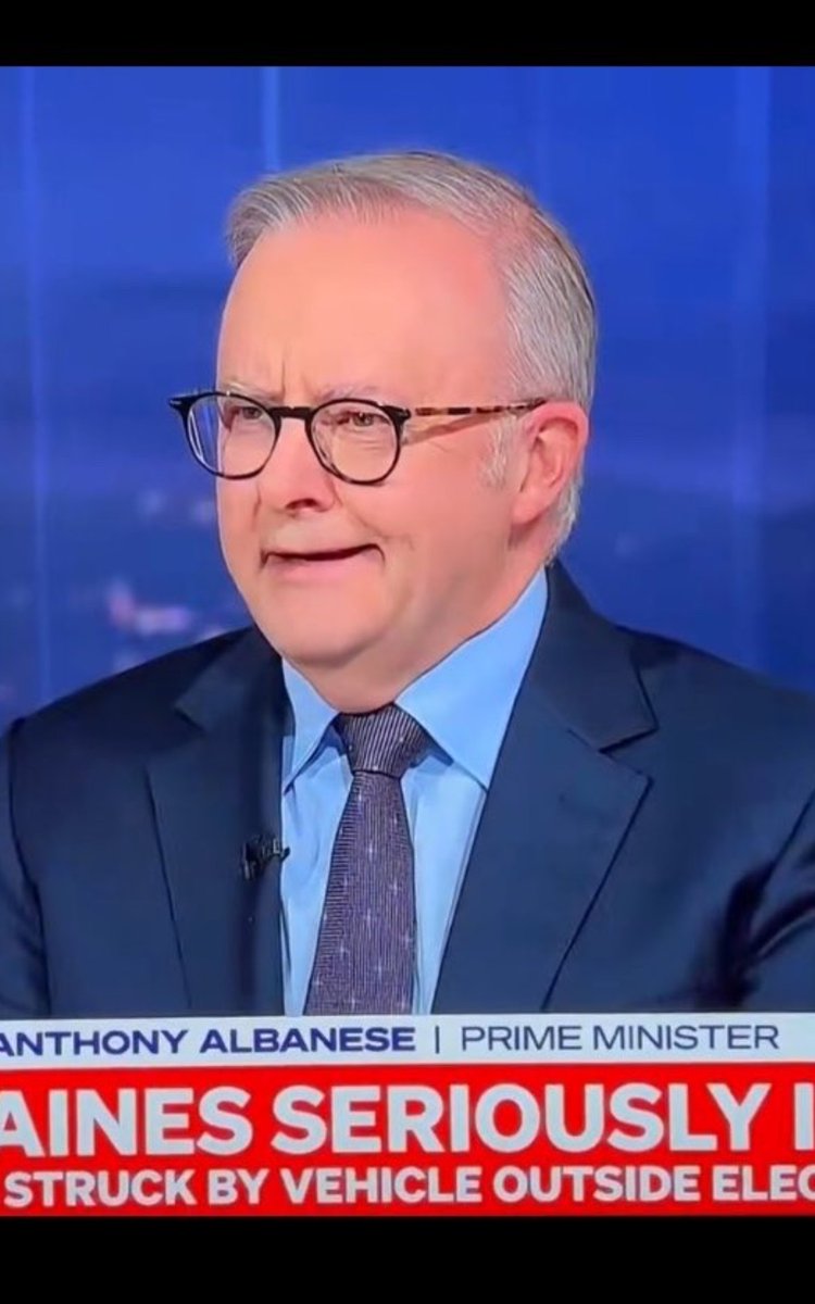 HelpRodger's tweet photo. Albanese got teary talking about Helen Haines attack in a press https://t.co/spzpCz8VBt hour later on #abc730 he was literally smirking while talking about it and trying to politicise the attack. A vile evil opportunistic man. Vote Pauline Hanson One Nation and restore respect for public office.