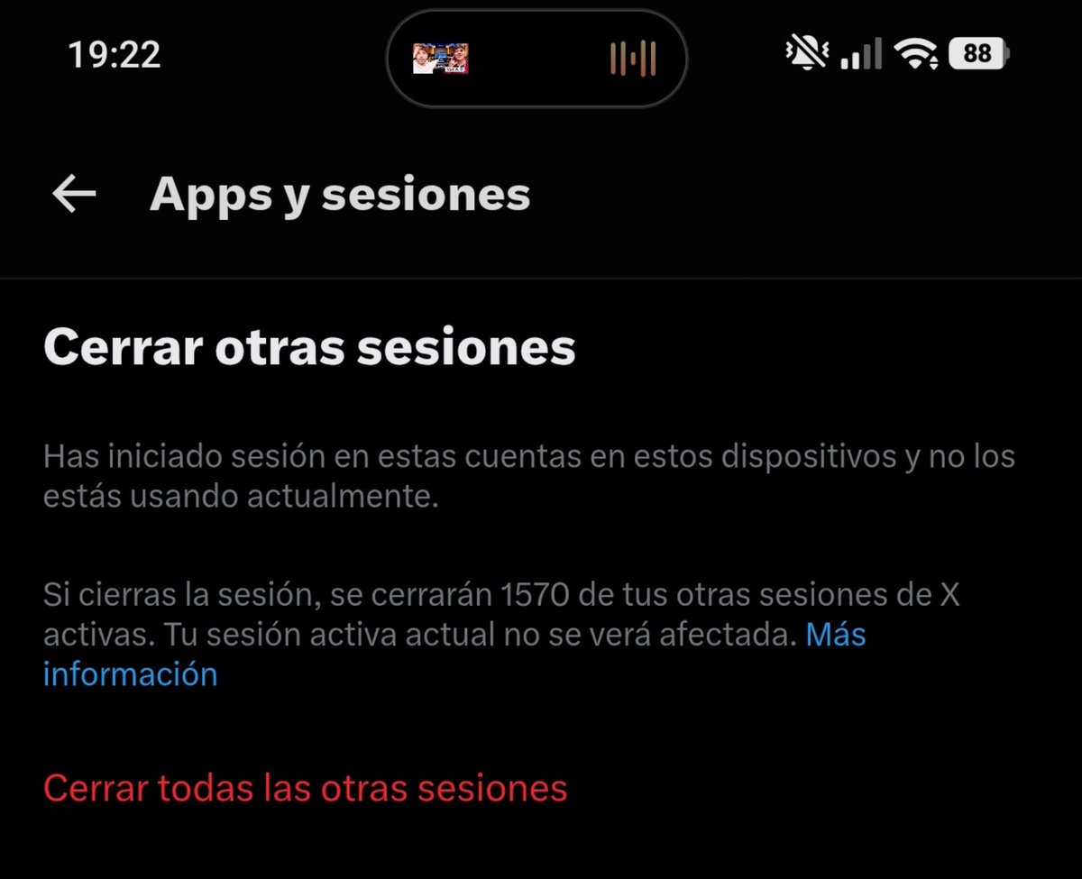 TermitoBostero's tweet photo. GRACIAS A ESTE TUIT ME ENTERÉ QUE TENÍA 1570 SESIONES DE MI CUENTA ABIERTAS!!! https://t.co/XAkRJs57eR